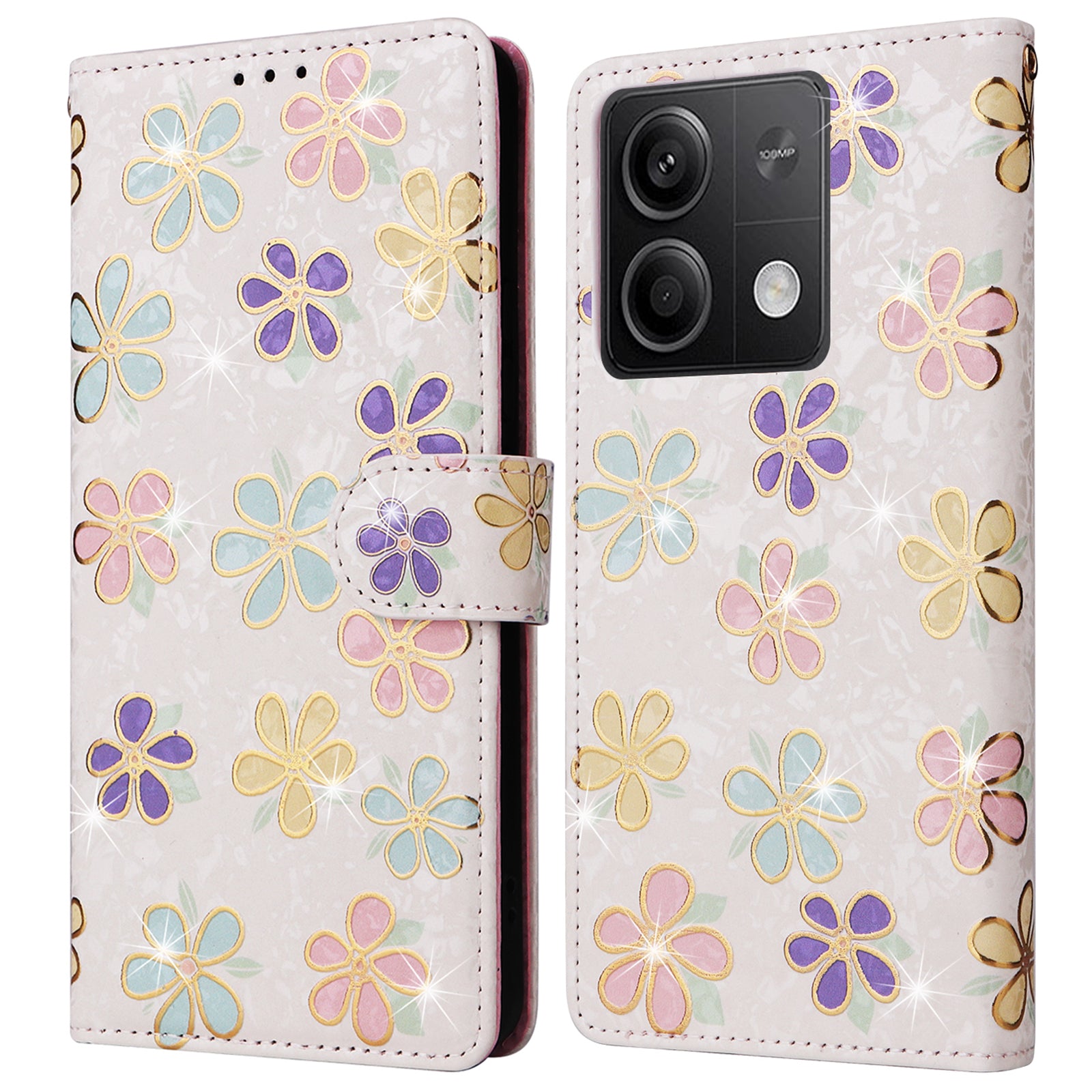 For Xiaomi Redmi Note 13 5G Wallet Case RFID Blocking Lacquered Leather Cover For Xiaomi Redmi Note 13 5G Wallet Case RFID Blocking Lacquered Leather Cover